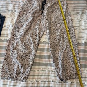 Lululemon Athletica Beige and Black animal print cropped pants